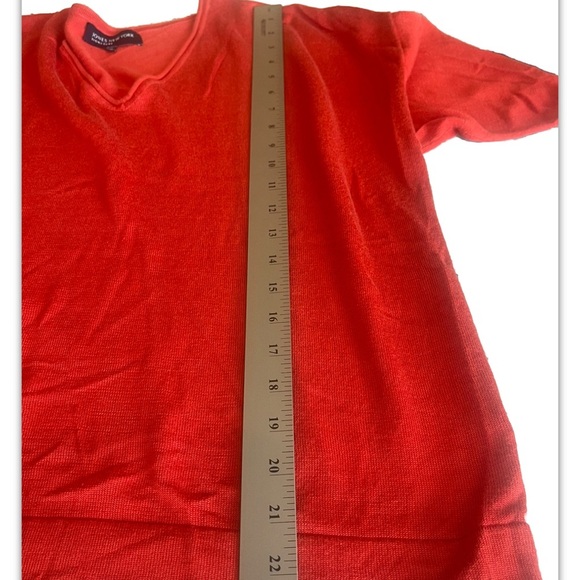 Jones New York Orange Short Sleeve Pullover Sweater Medium - Picture 8 of 9